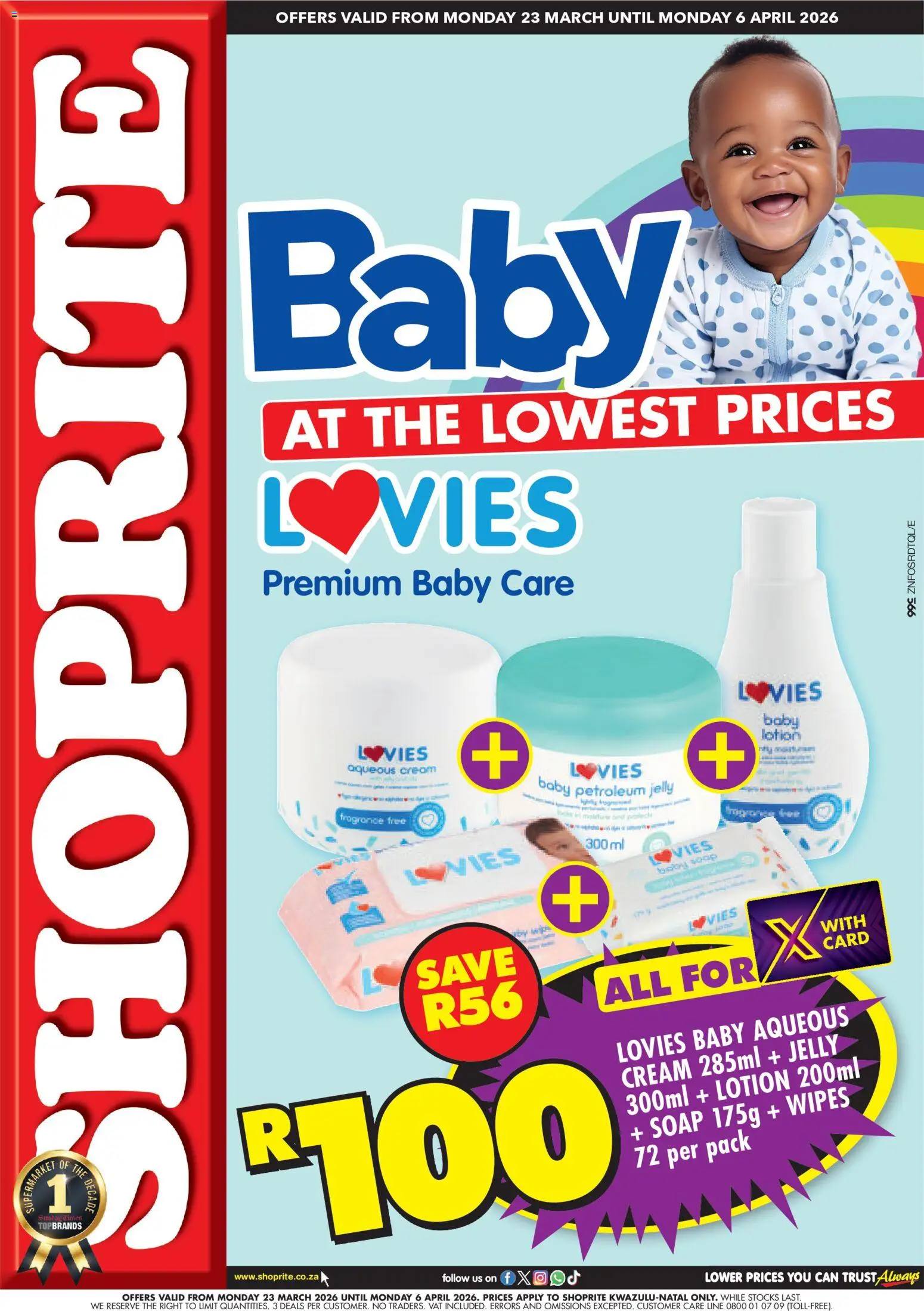 Preview of Shoprite flyer valid from 23/03/2026 - Cream, Soap, Petroleum jelly, Lotion