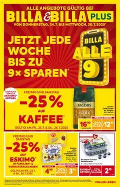 Vorschau der Angebote: Billa Prospekt aktuell gültig ab 24.07.2025