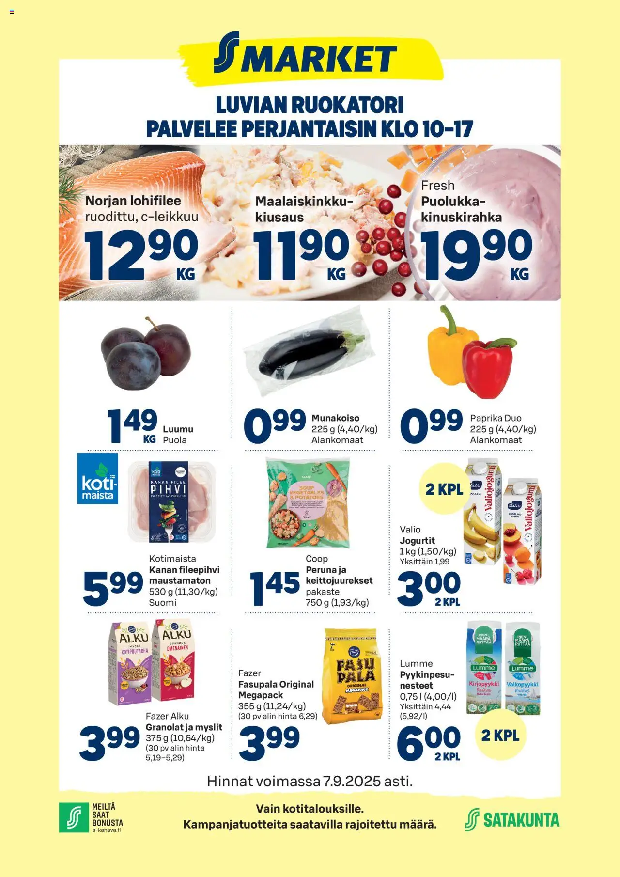 S-market-kaupan Luvia voimassa 03/09/2025 - Sivulla 1