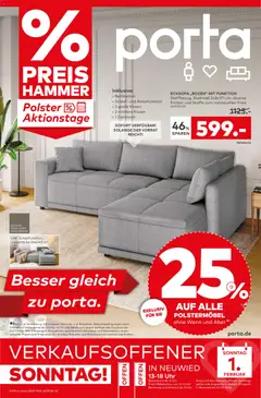 Vorschau von dem Prospekt des Geschäftes Porta!, gültig ab dem 25.01.2026