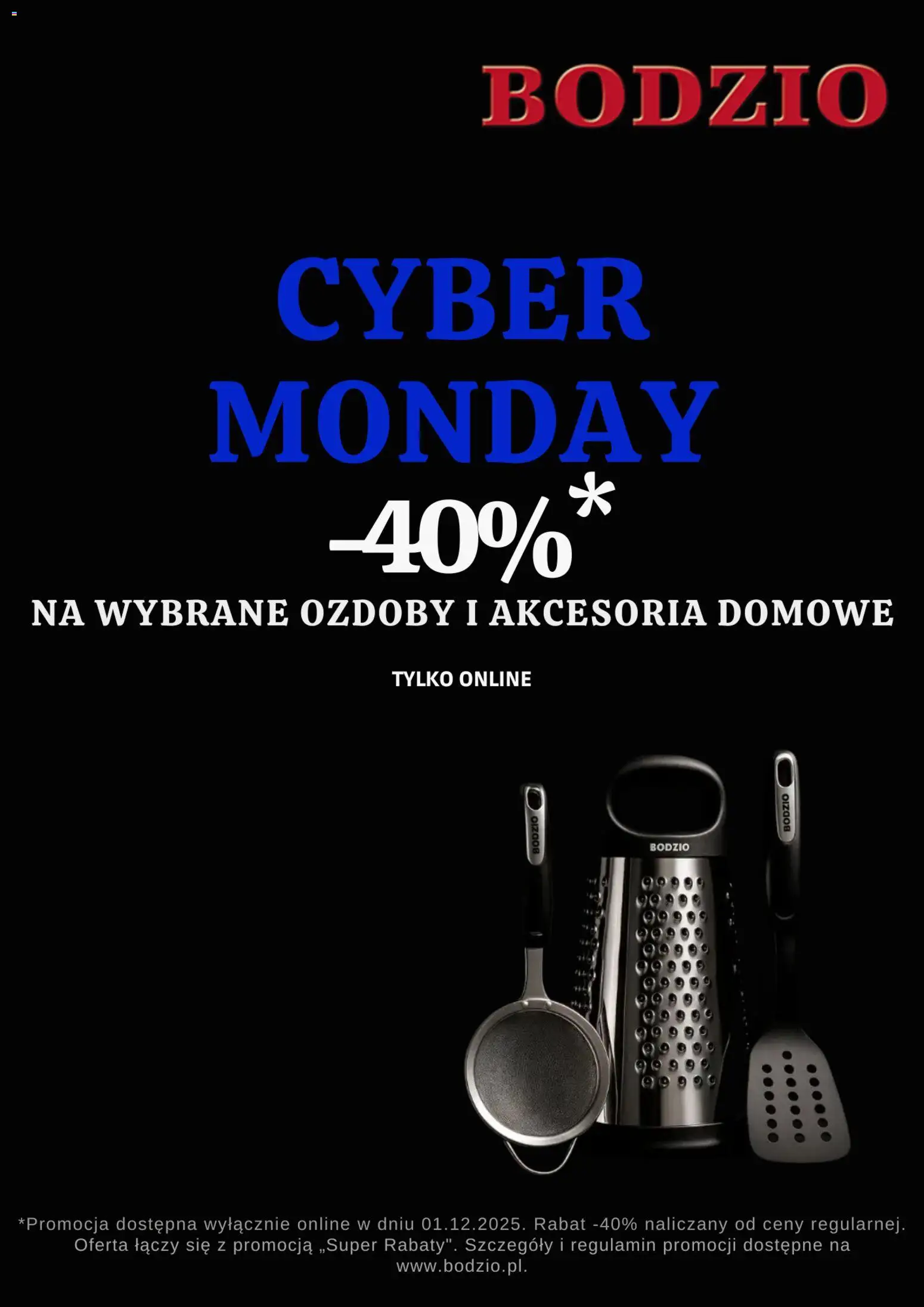 Pogląd gazetki "Cyber Monday" ze sklepu Bodzio ważnej od 01.12.2025