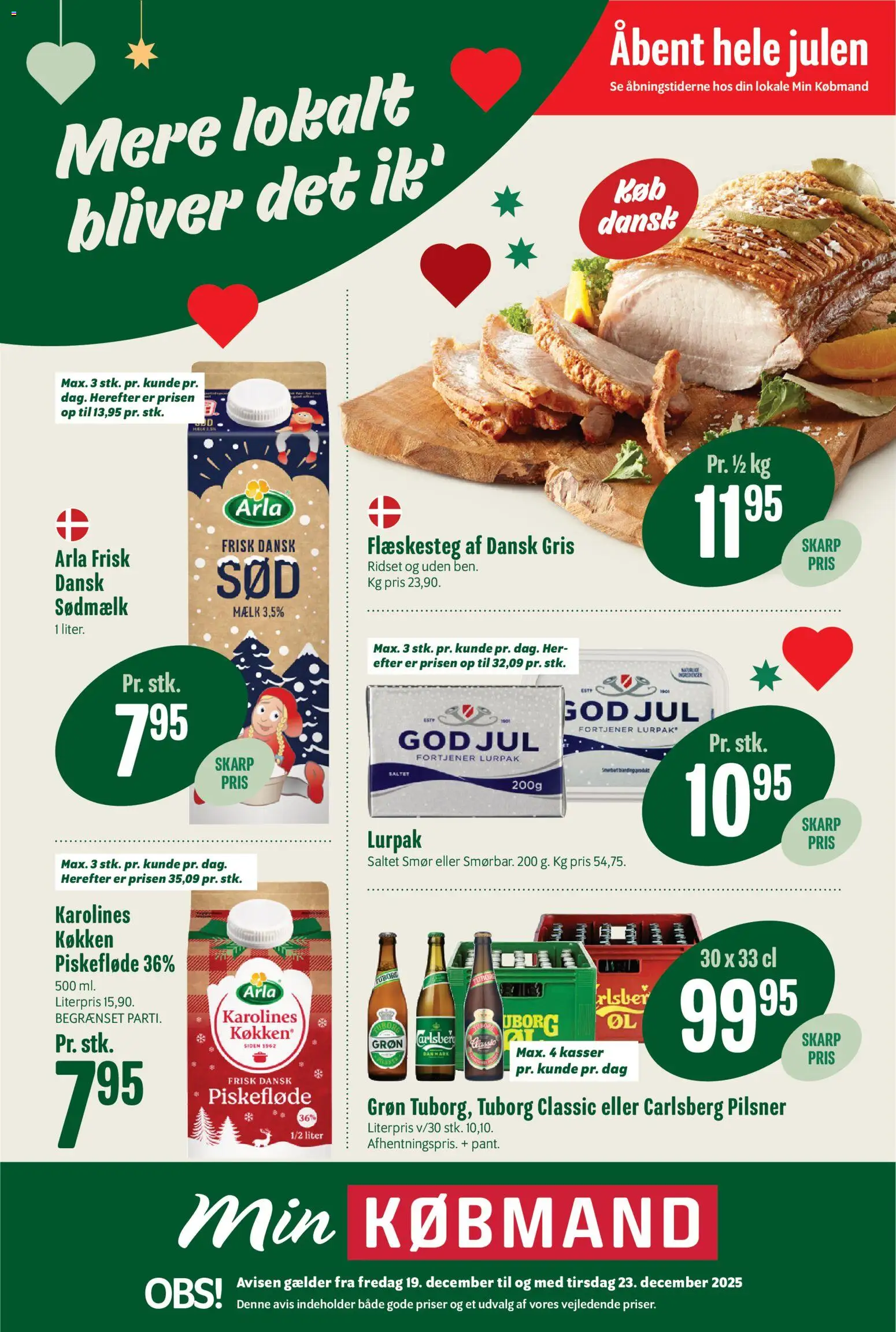 Eksempel på tilbudsavis Tilbudsavis fra butik Min Købmand gyldig fra 19/12/2025
