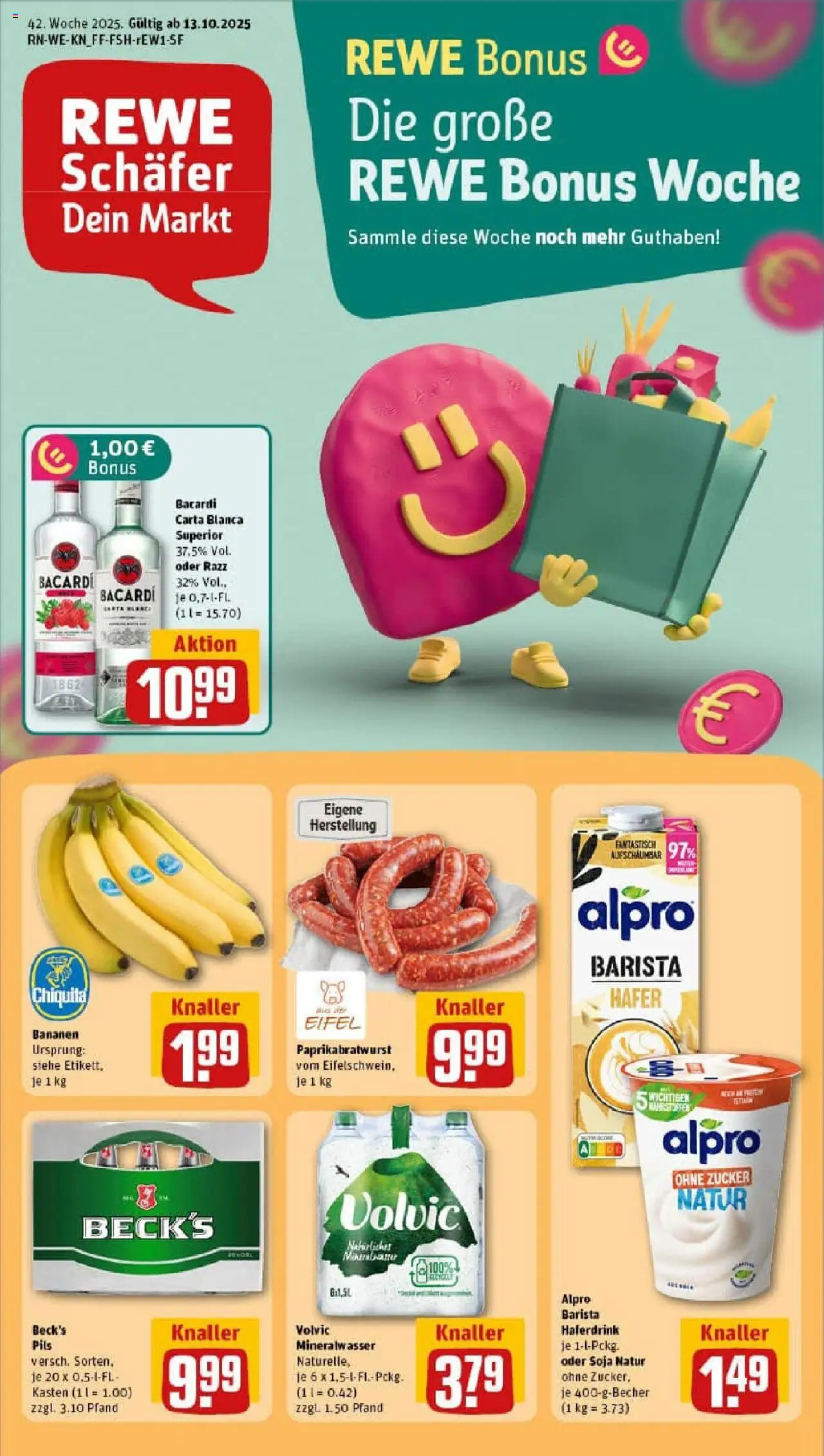 REWE Prospekt ab 13.10.2025 nächste Woche - Prospekt Köln / Porz Wahn	