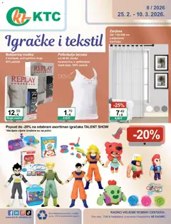 Pregled letka Katalog igračke i tekstil trgovine KTC vrijedi od 25.02.2026