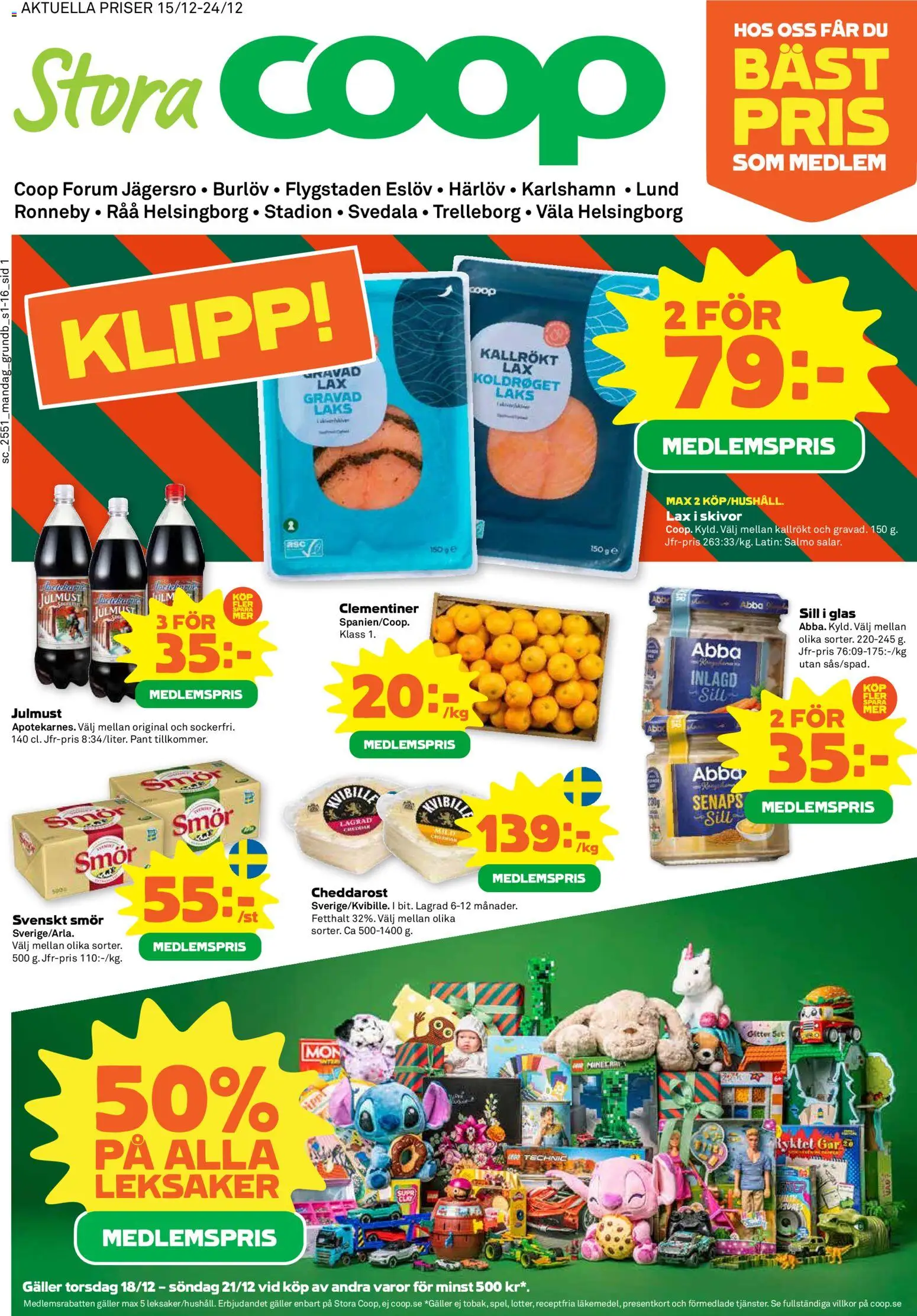 Förhandsgranska reklamblad Helsingborg från butik Stora Coop gäller från 15/12/2025