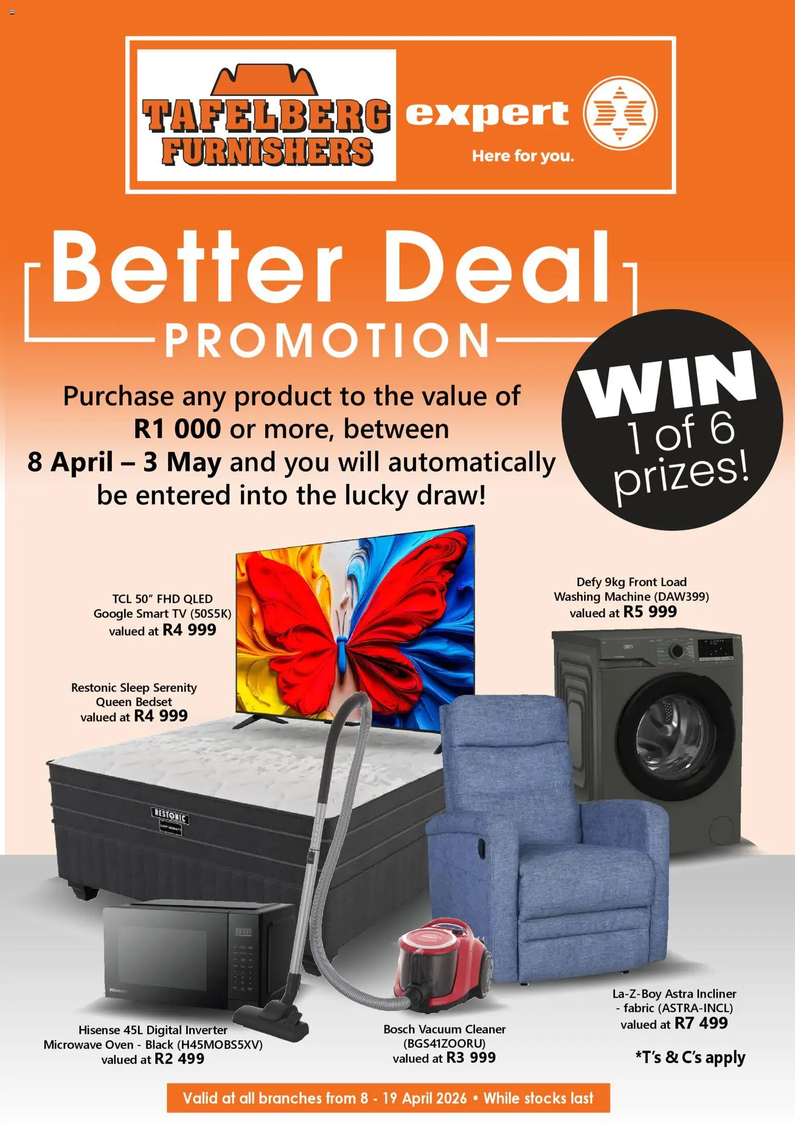 Preview of Tafelberg Furnishers flyer valid from 08/04/2026