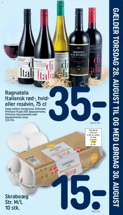Eksempel på tilbudsavis Indstik fra butik Rema 1000 gyldig fra 28/08/2025