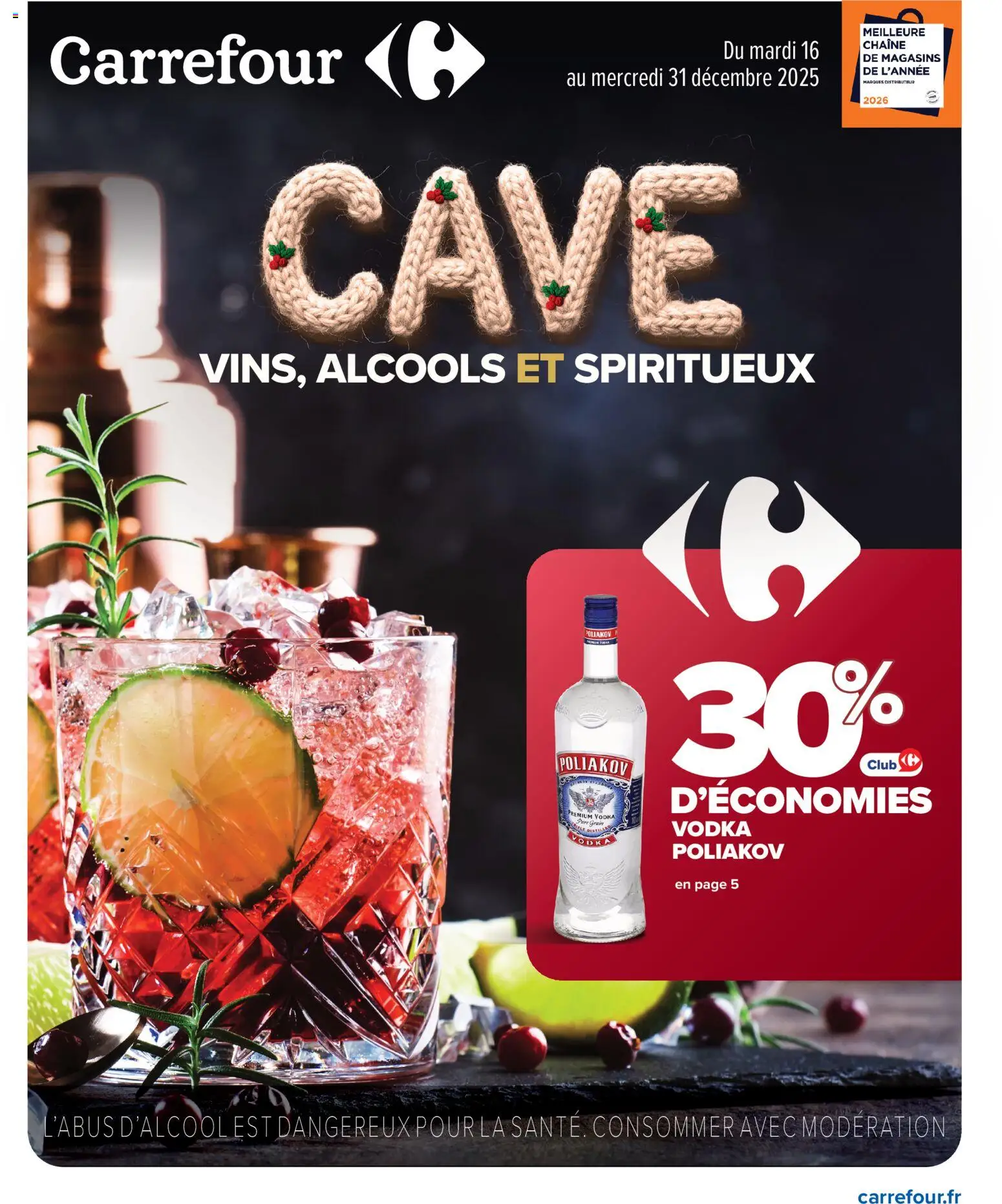 Prévisualisation de Cave : vins, alcools et spiriteux du magasin Carrefour formulaire valide 16/12/2025