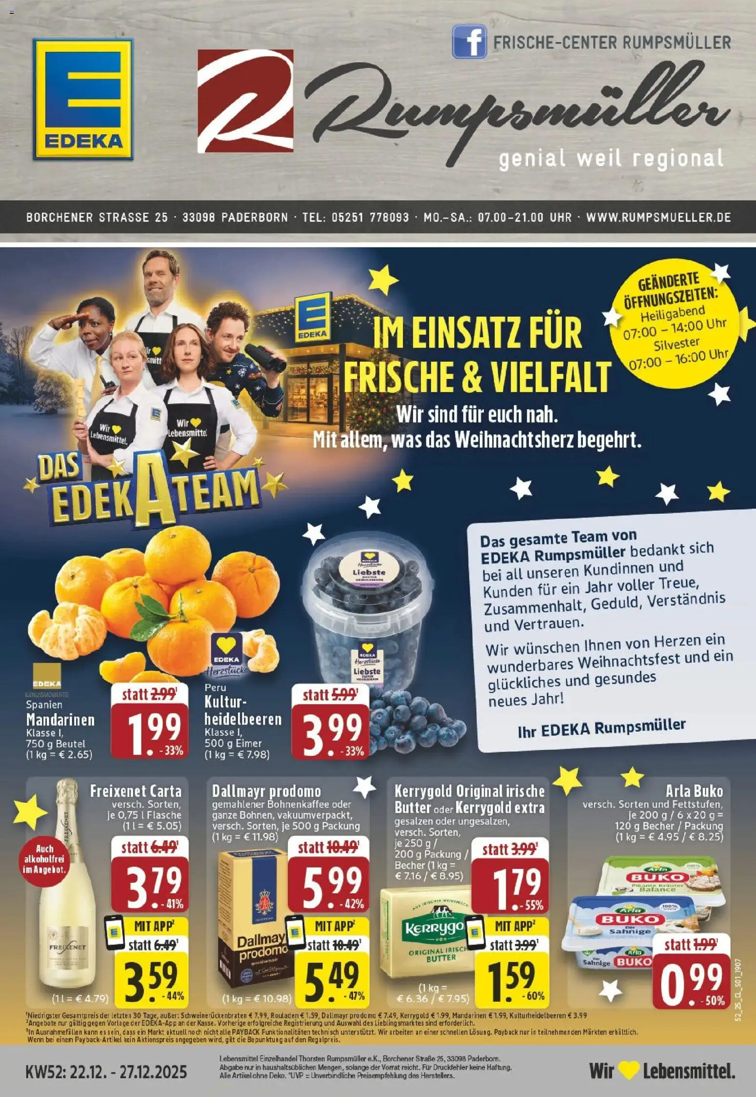 Vorschau von dem Prospekt des Geschäftes Edeka, gültig ab dem 22.12.2025