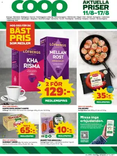 Förhandsgranska reklamblad Almunge från butik Coop gäller från 11/08/2025