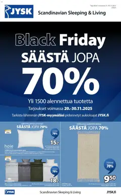 Kaupan JYSK Black Friday esikatselu, voimassa 20/11/2025