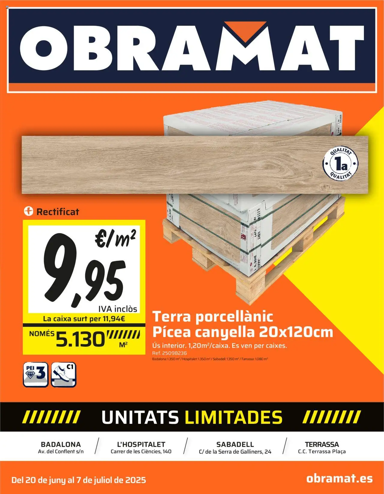 Obramat (Bricomart) catálogo 20/06/2025 - 07/07/2025 (online)