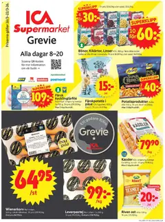 Förhandsgranska reklamblad Grevie från butik ICA Supermarket gäller från 16/03/2026