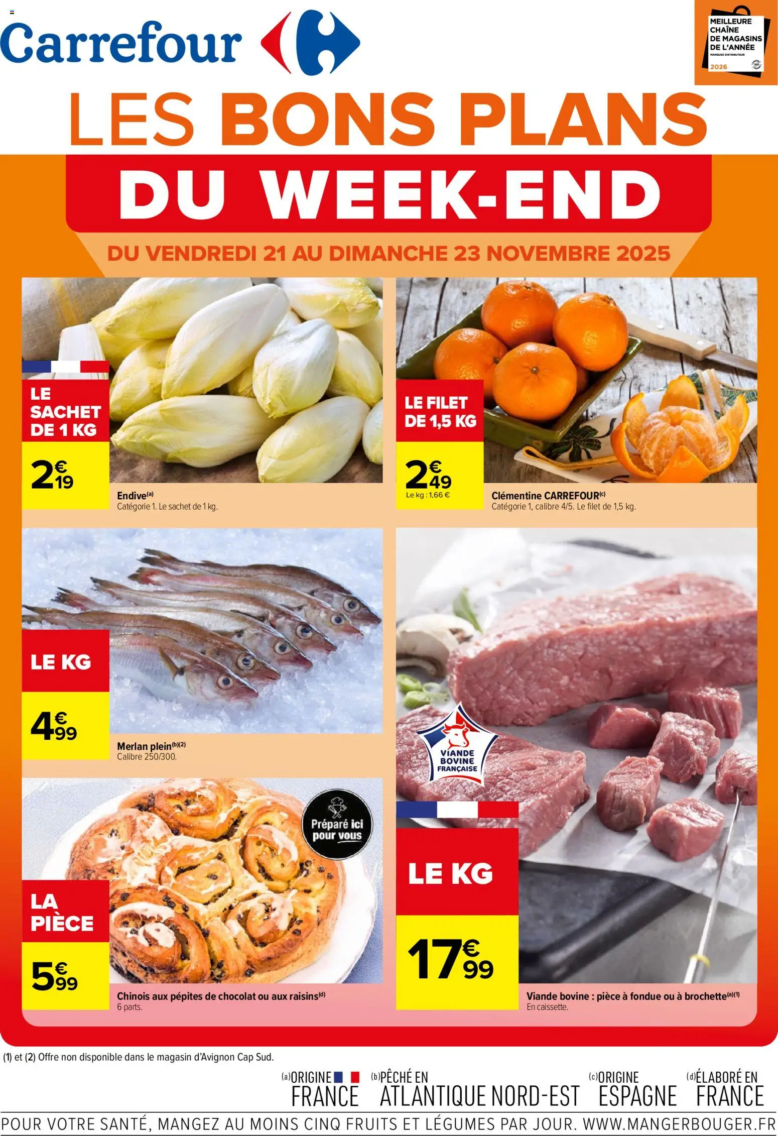Prévisualisation de Les bons plans du week-end du magasin Carrefour formulaire valide 21/11/2025