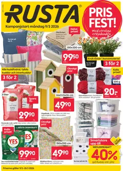Förhandsgranska reklamblad Rusta erbjudanden från butik Rusta gäller från 09/03/2026