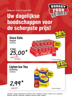 Voorbeeld van Budget Food folder van winkel Budget Food geldig vanaf 13-03-2026