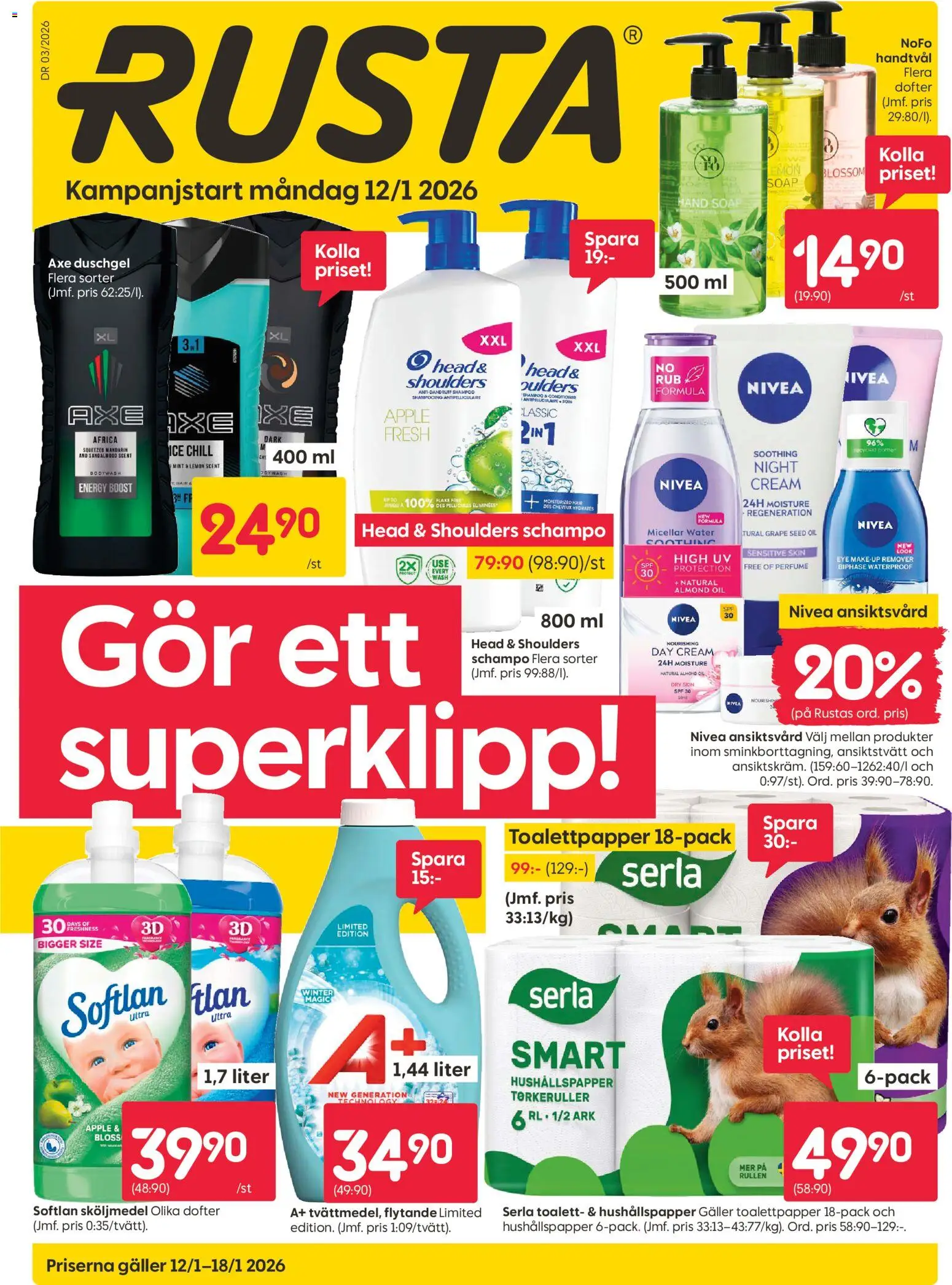 Förhandsgranska reklamblad Aktuella reklamblad Rusta från butik Rusta gäller från 12/01/2026