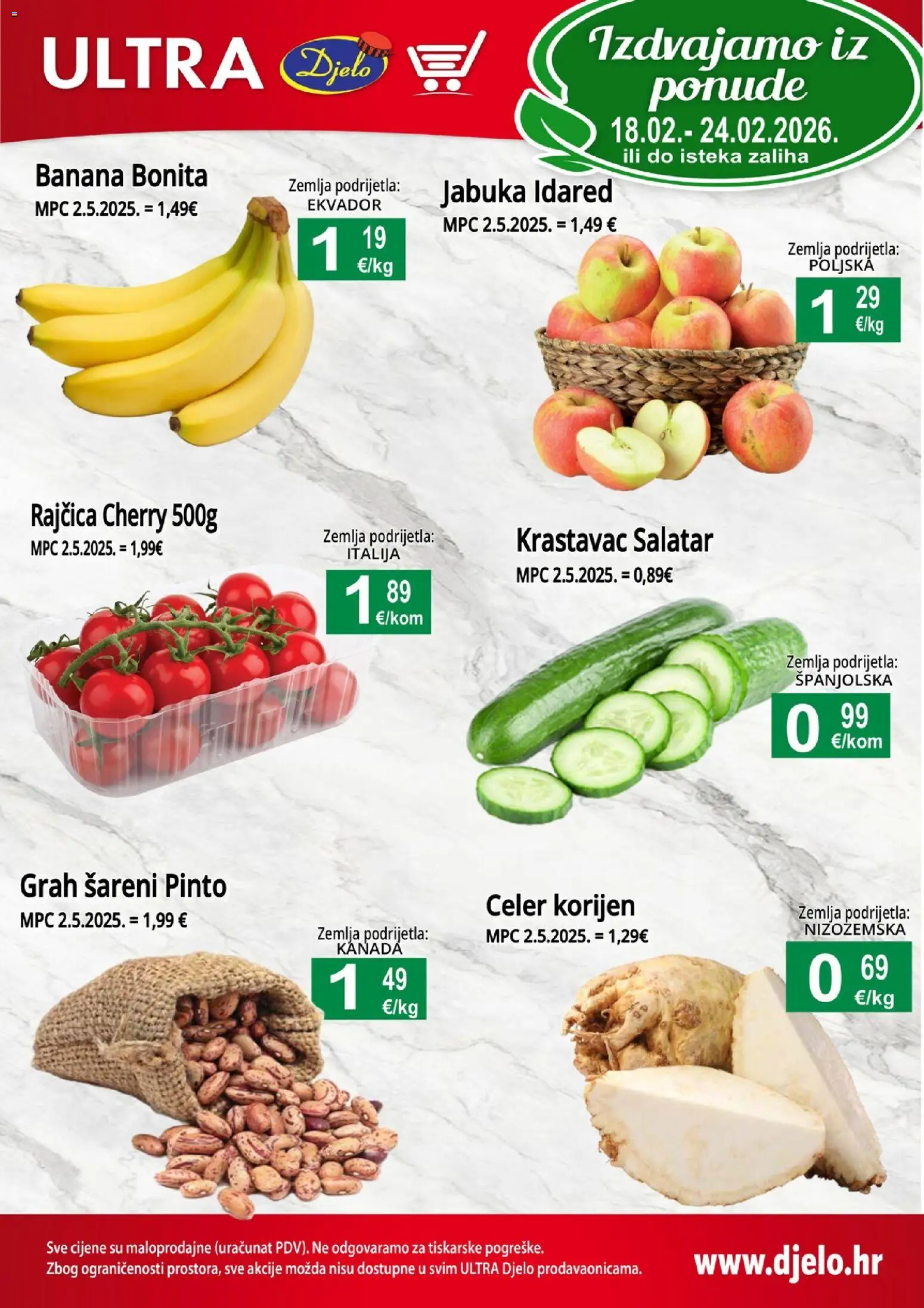 Pregled letka Katalog trgovine Djelo vrijedi od 18.02.2026