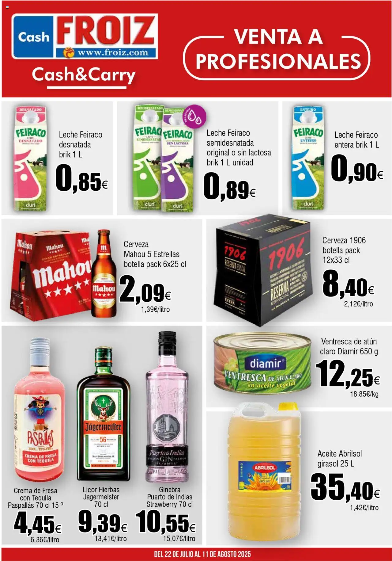 Froiz Cash Froiz > 22/07 - 11/08/2025 > Ofertas