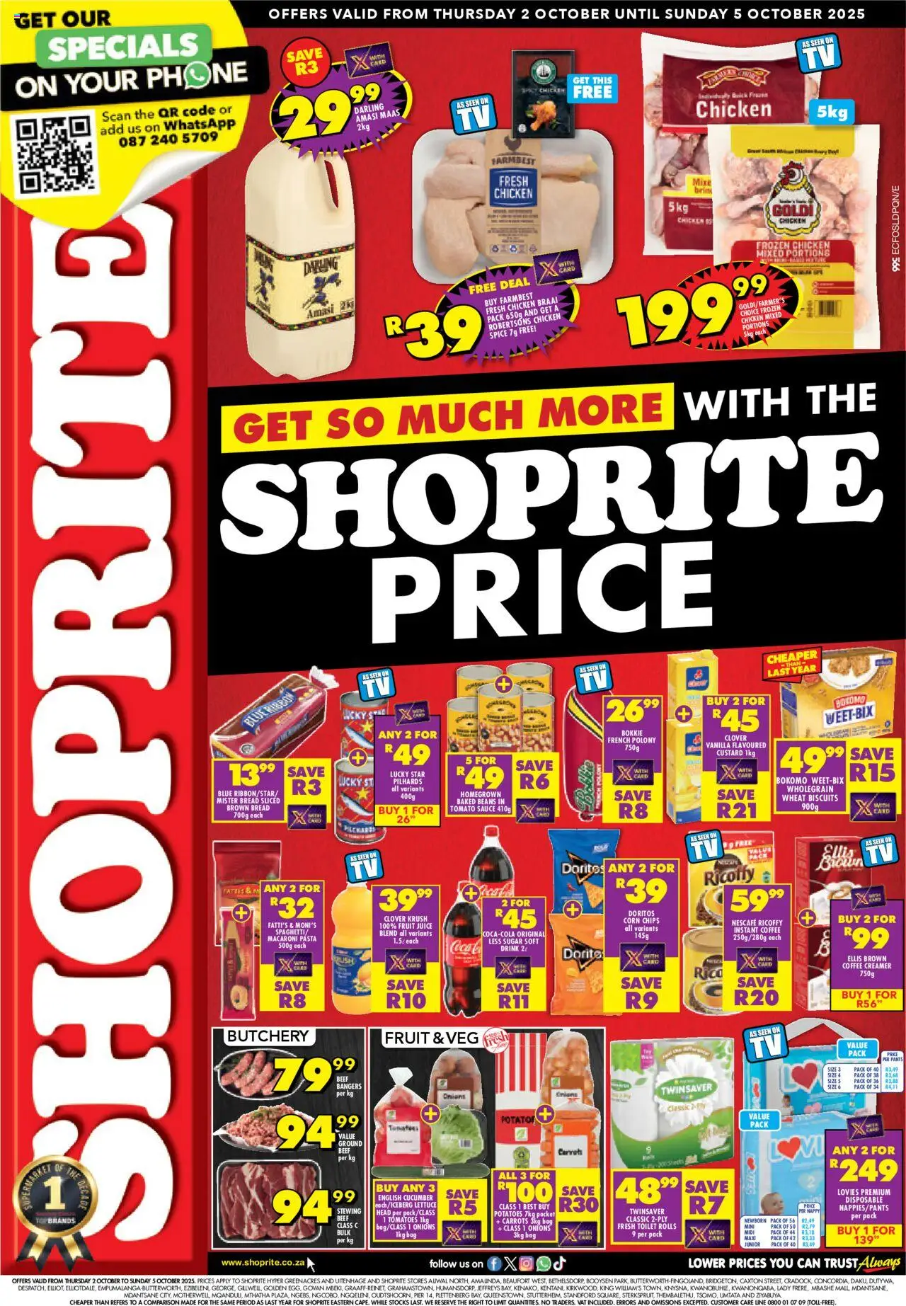 Shoprite Eastern Cape - More With Shoprite Price 02/10 - 05/10/2025 >> Catalogue