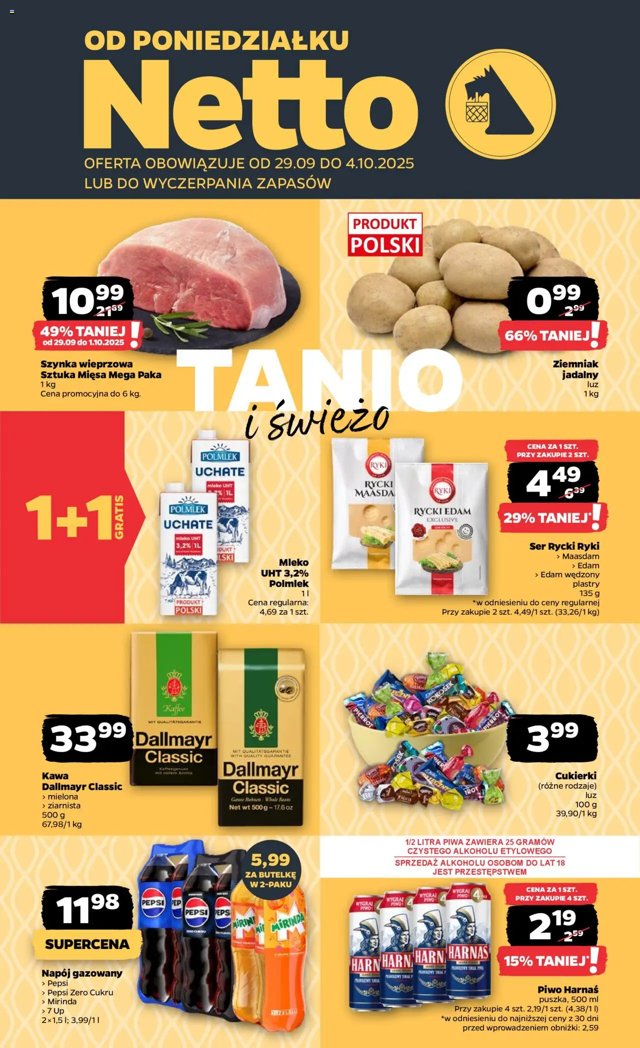 NETTO Gazetka spożywcza od 29.09.2025 - Nowa ulotka (PFD) - Numer strony 1