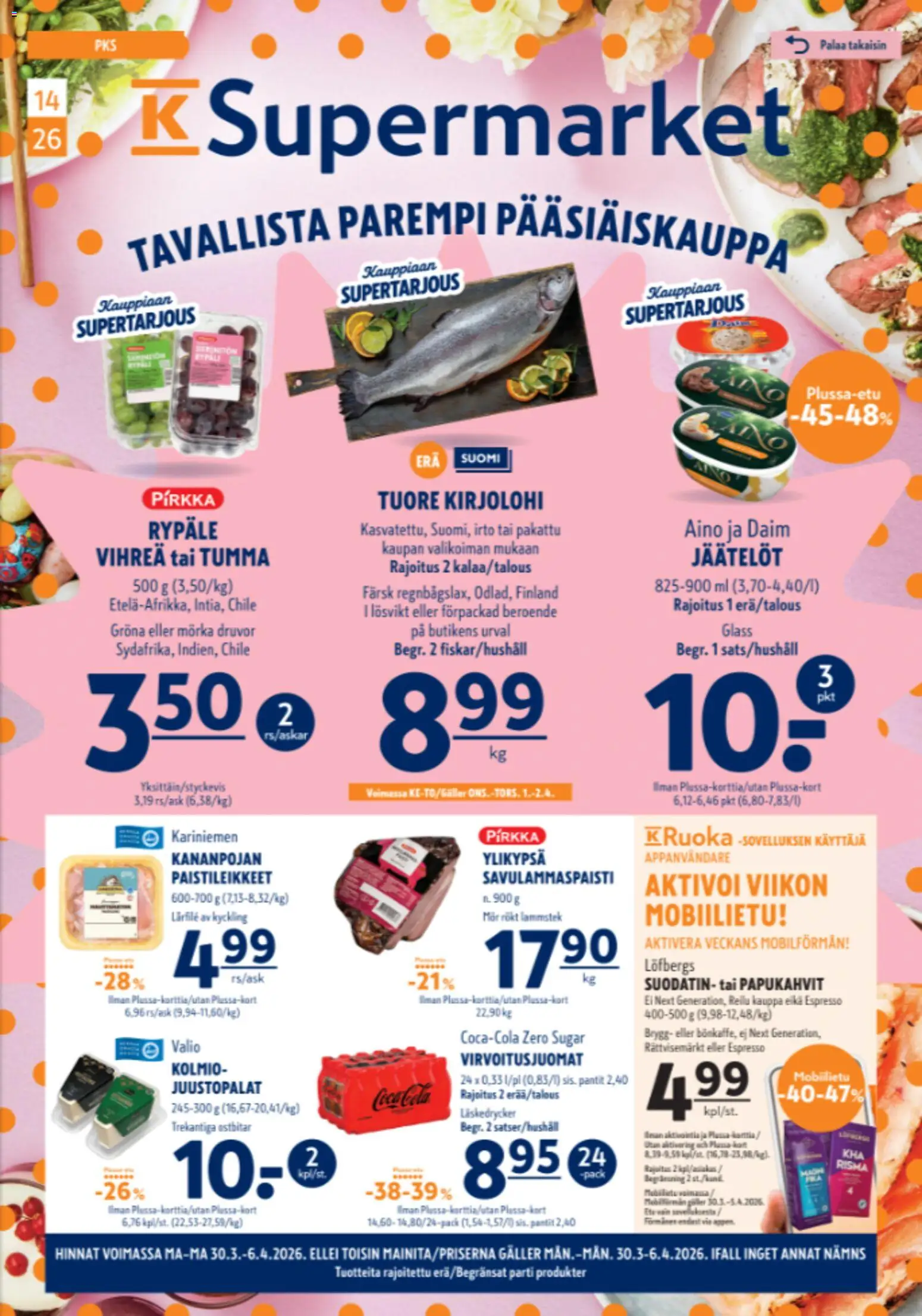 Kaupan K-Supermarket K-Supermarket tarjoukset esikatselu, voimassa 03/04/2026