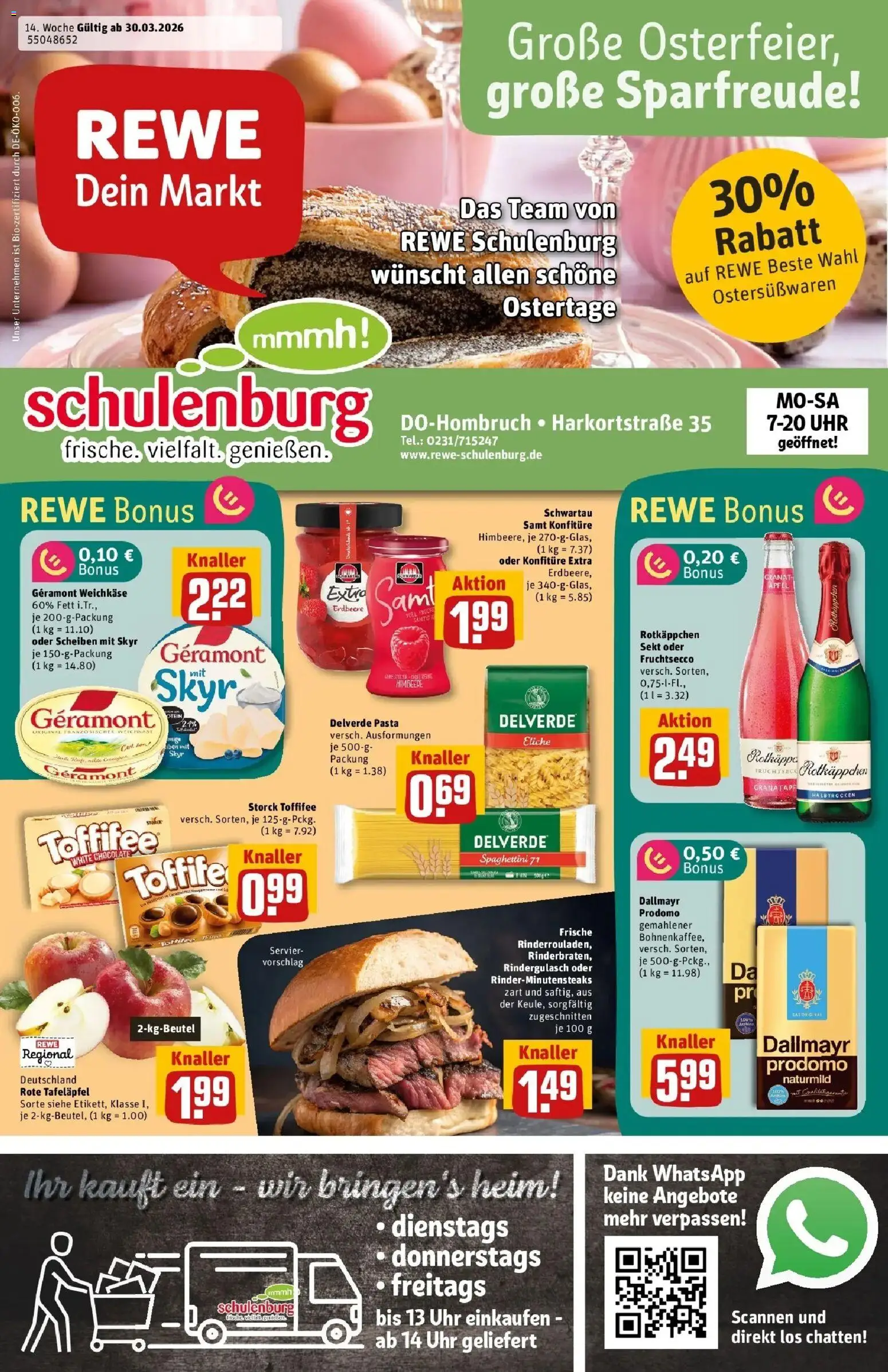 Vorschau von dem Prospekt des Geschäftes Rewe, gültig ab dem 30.03.2026