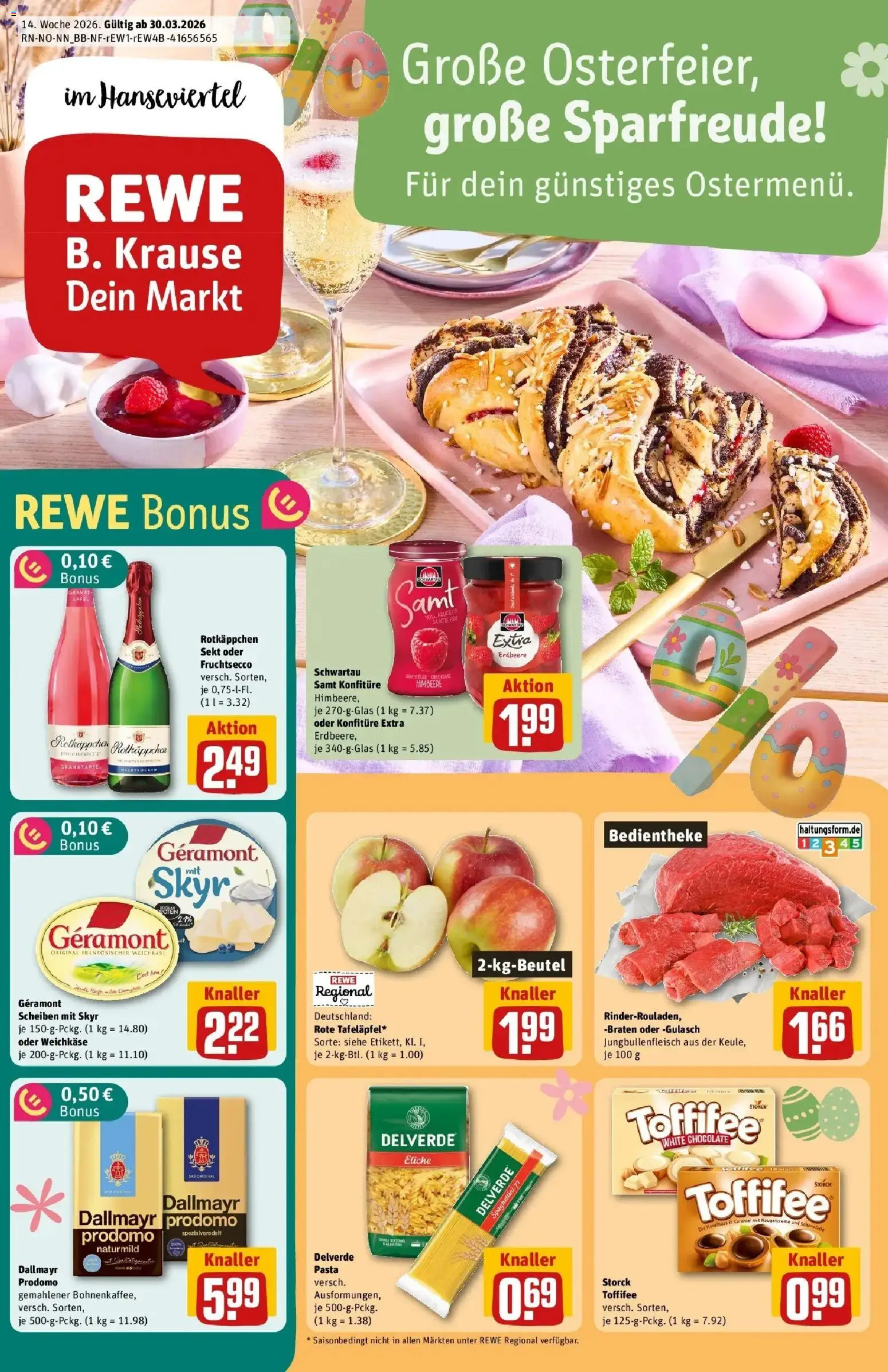 Vorschau von dem Prospekt des Geschäftes Rewe, gültig ab dem 30.03.2026
