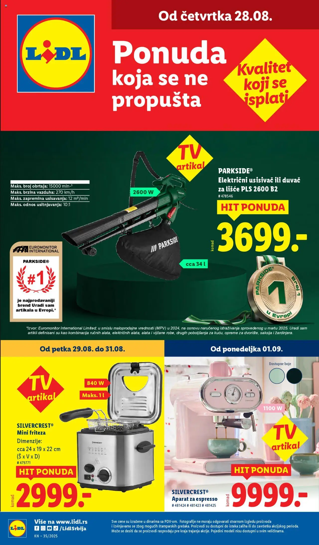 Lidl katalog važi od 28.08.2025 - stranica 1