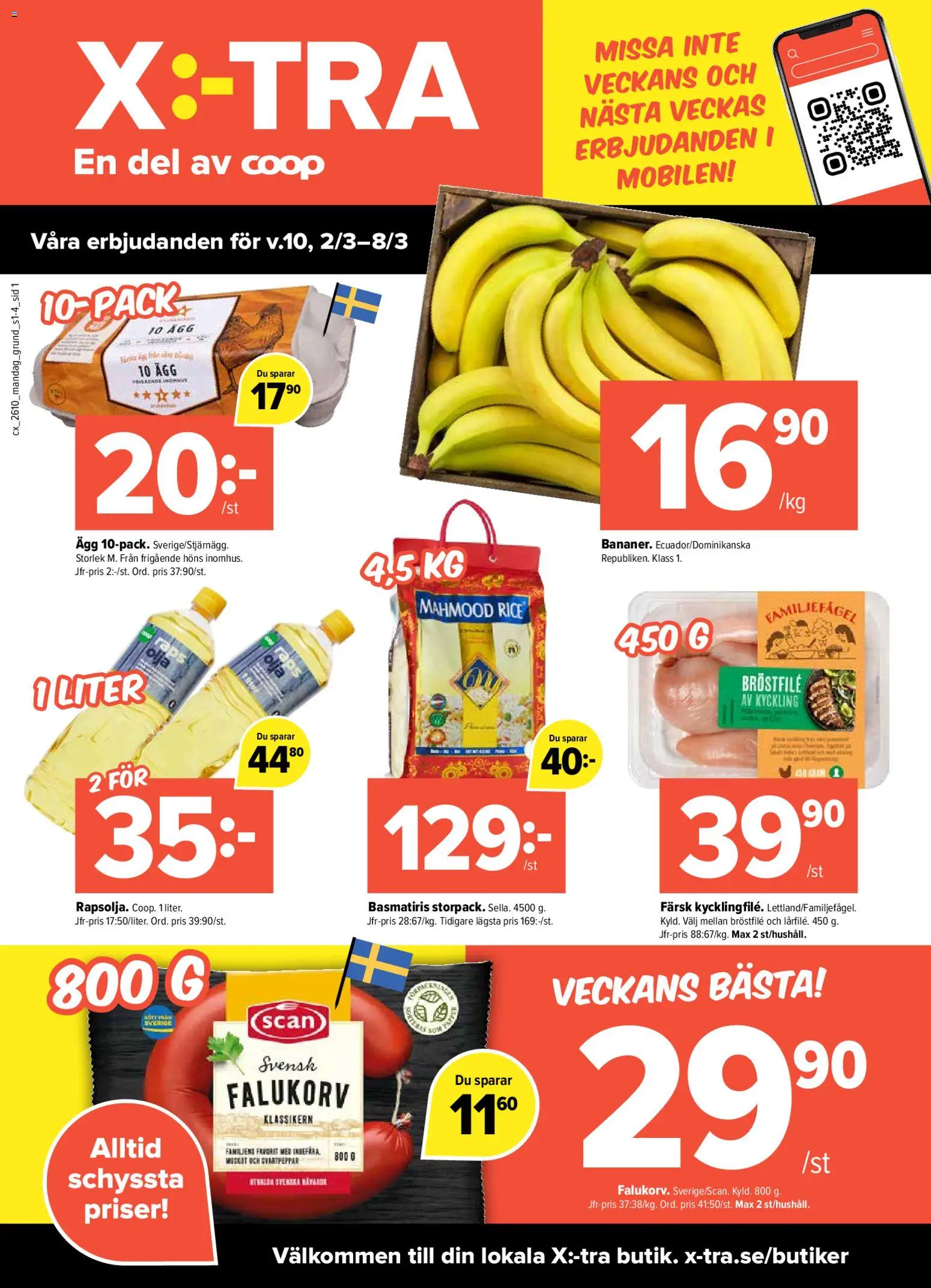 Förhandsgranska reklamblad Aktuella reklamblad Coop X:-TRA från butik Coop X:-TRA gäller från 02/03/2026