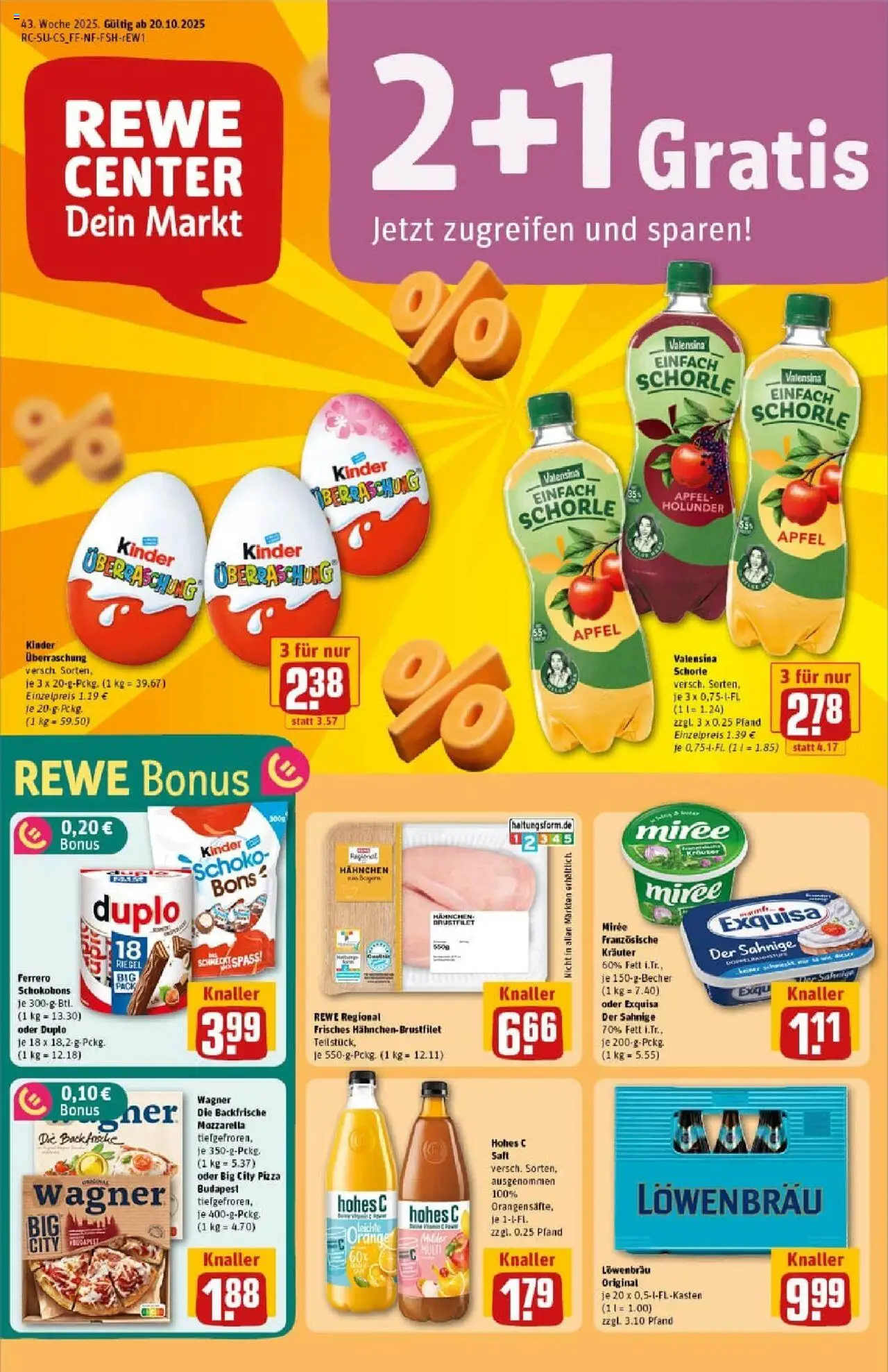 REWE Prospekt ab 19.10.2025 nächste Woche - Prospekt München / Bogenhausen	