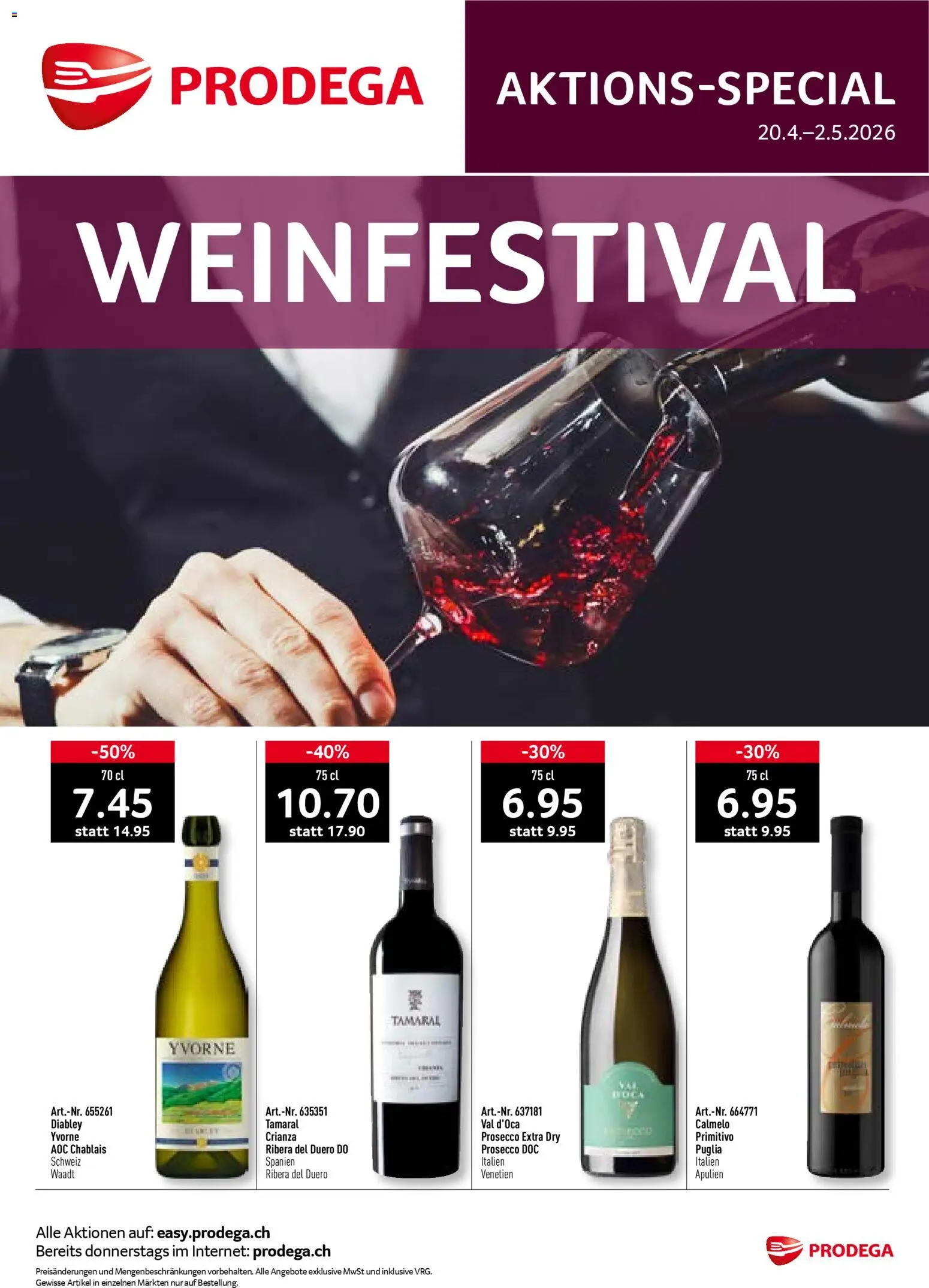 Vorschau des Merkblatts Prodega aktionen Weinfestival vom Shop Prodega gültig von 20.04.2026 bis 02.05.2026