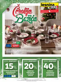 Pregled letka Čarolija Božića trgovine Lesnina vrijedi od 29.10.2025