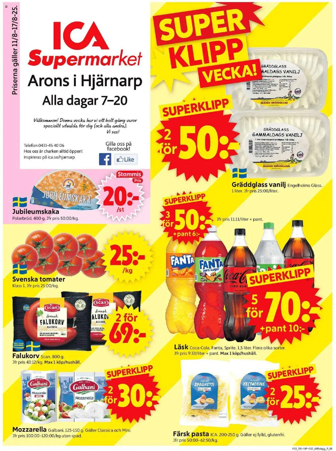 Hjärnarp är giltig 11/08 2025 > Veckans Erbjudanden gäller från 11/08/2025 till 17/08/2025 sidnummer 1