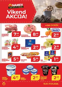 Pregled letka Vikend akcija trgovine Namex vrijedi od 2026.01.15