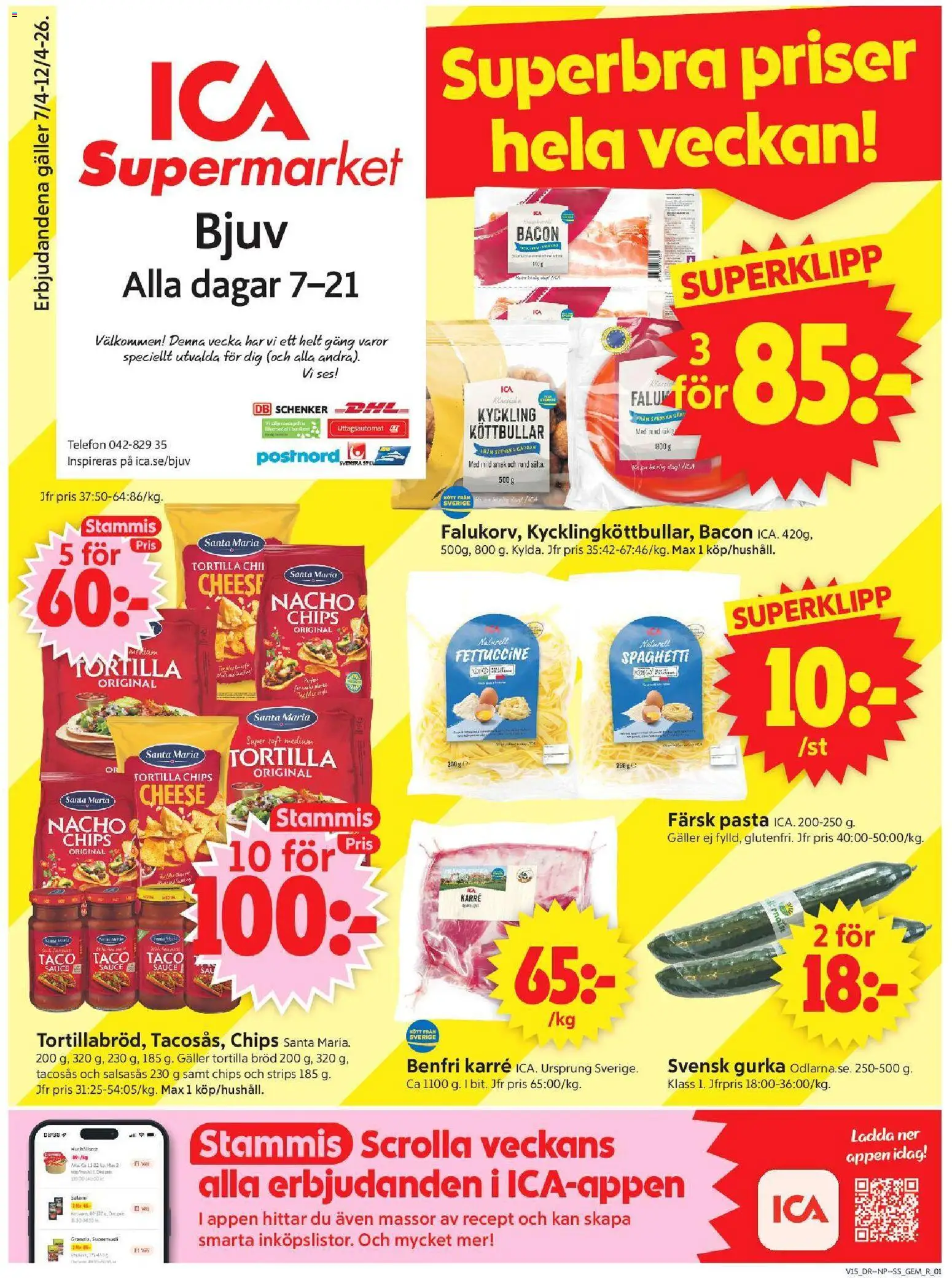 Förhandsgranska reklamblad Bjuv från butik ICA Supermarket gäller från 06/04/2026
