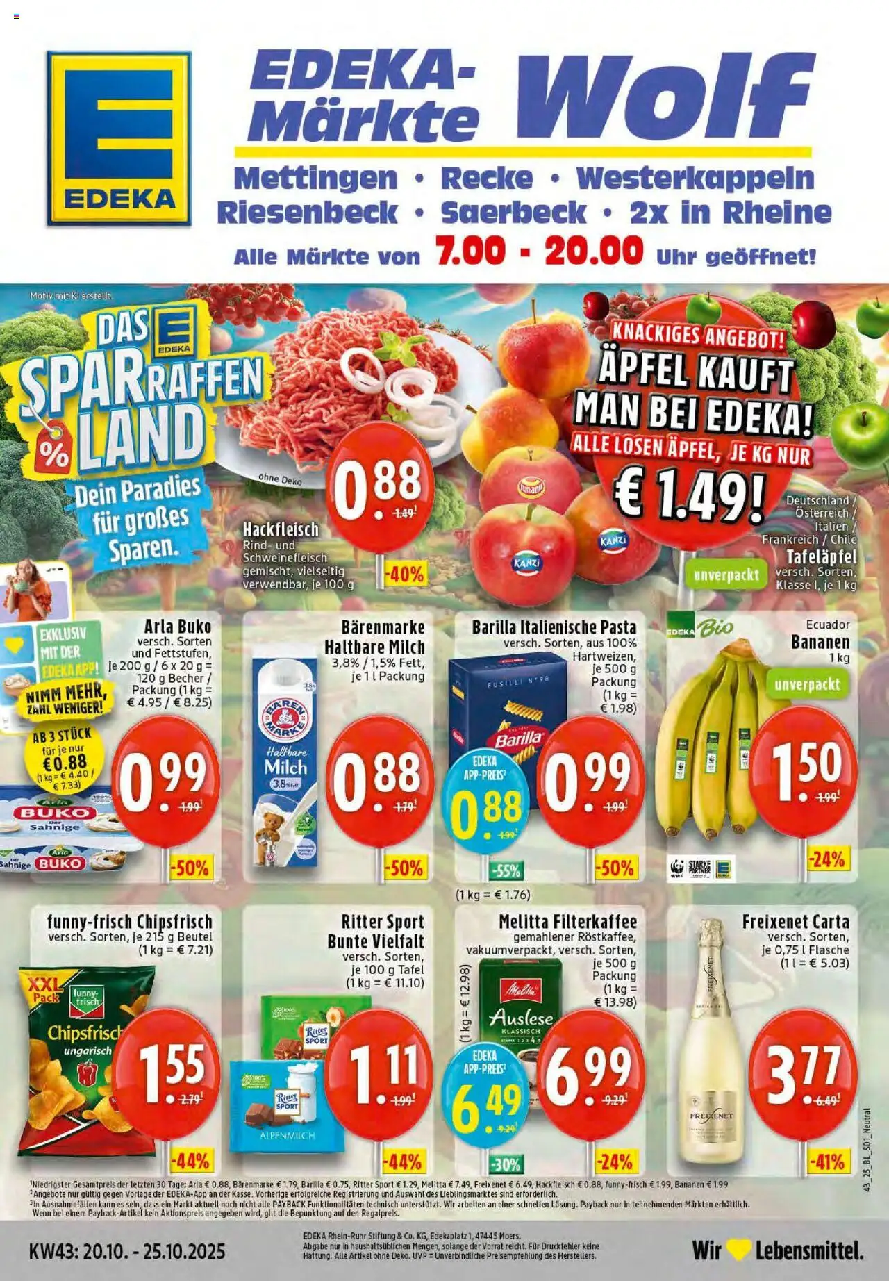 EDEKA Prospekt ab 19.10.2025 - Prospekt Rheine Online