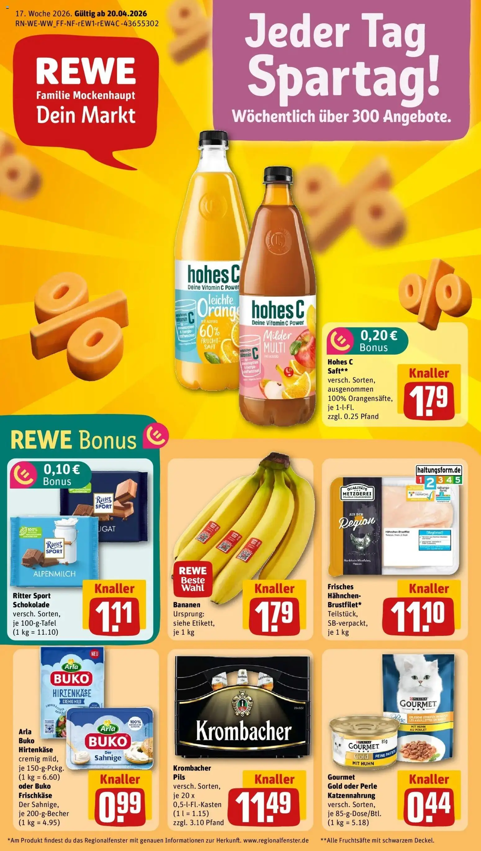 Vorschau von dem Prospekt des Geschäftes Rewe, gültig ab dem 20.04.2026