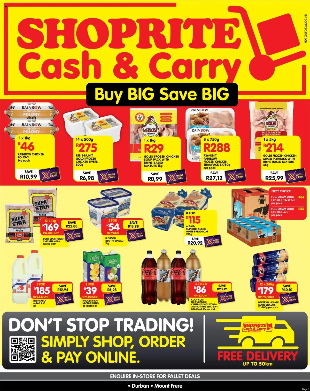 Shoprite KwaZulu-Natal - Cash & Carry Month-End Deals Durban & Mount Frere 20/10 - 02/11/2025 >> Catalogue