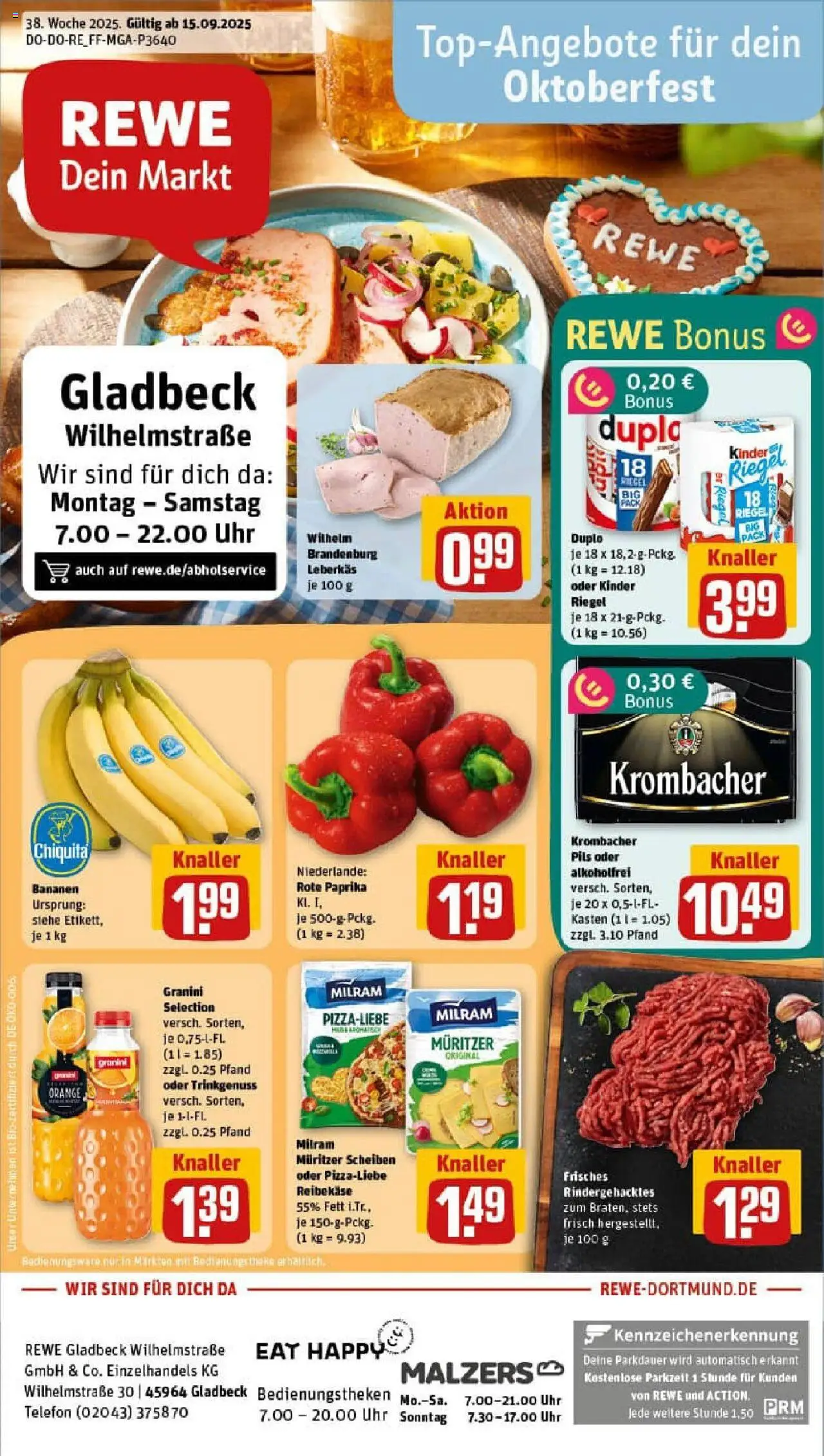REWE Prospekt ab 14.09.2025 nächste Woche - Prospekt Gladbeck	