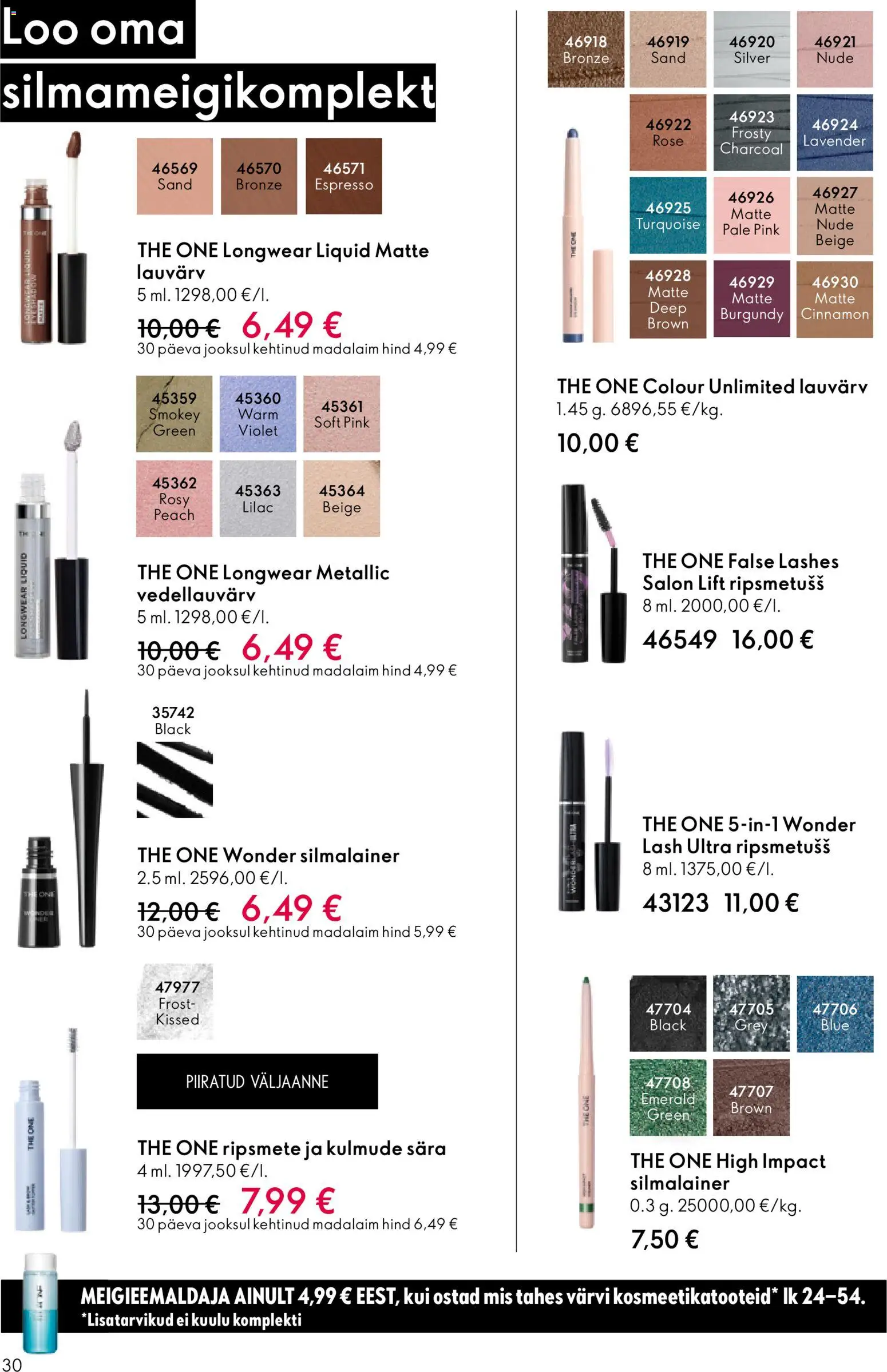 Oriflame kliendilehe eelvaade alates 2025.12.31