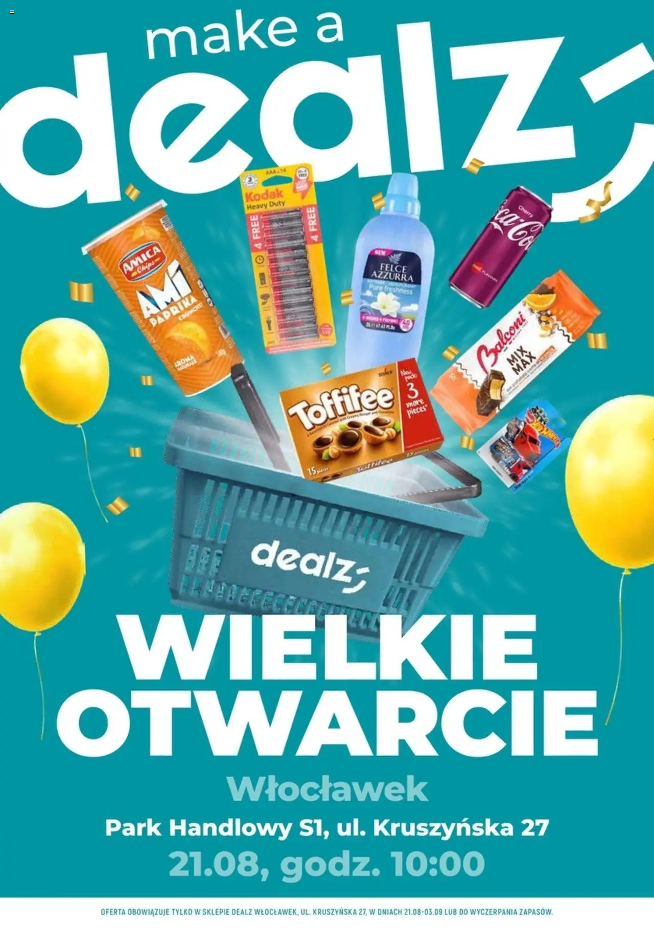 Dealz Wielkie otwarcie - Włocławek, Kruszyńska 27 od 21.08.2025 - Nowa Gazetka - Numer strony 1
