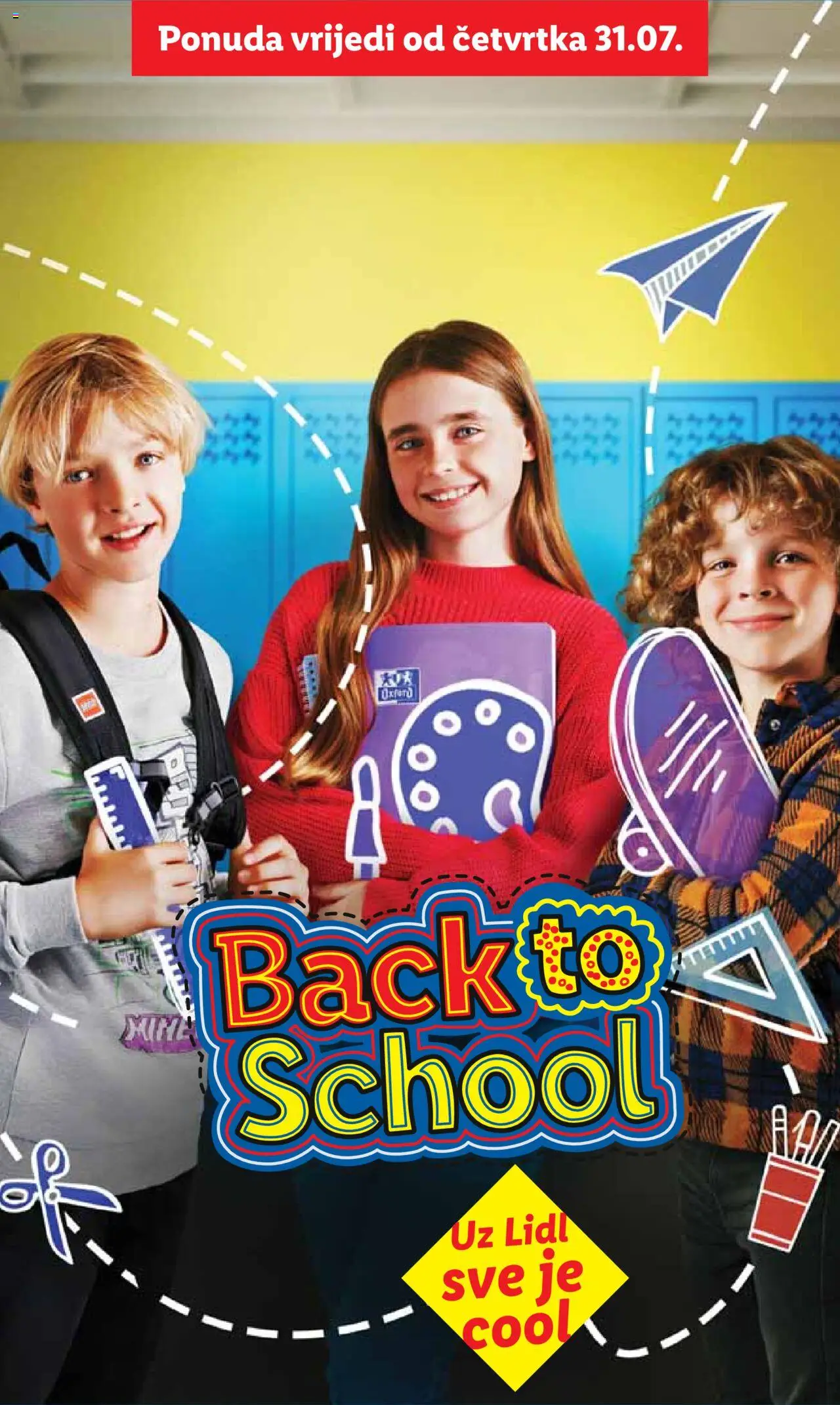 Lidl aktualni Back to School vrijedi od 31.07.2025 - tjedna akcija broj stranice 1