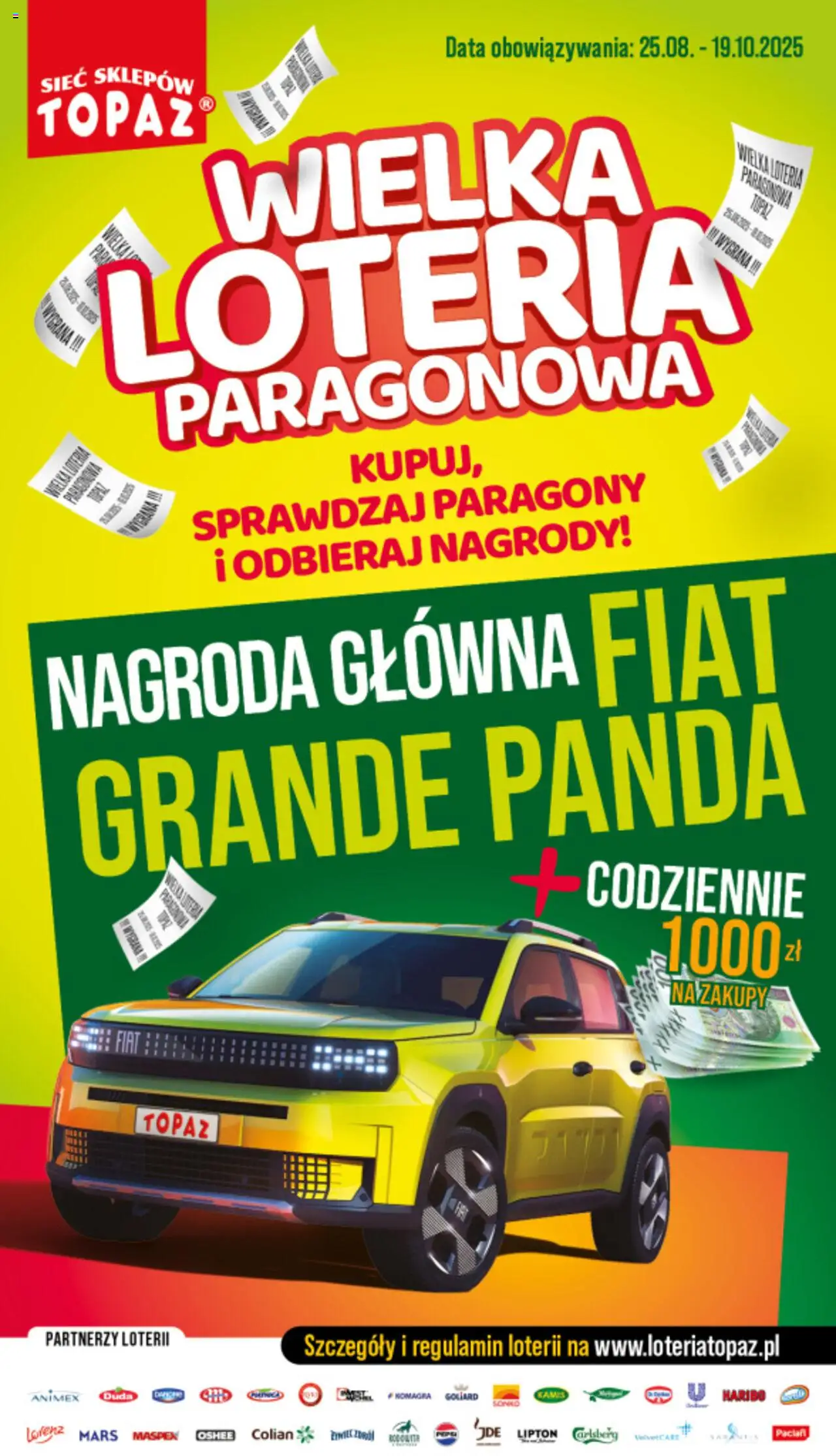 Topaz Konkurs - Wielka Loteria Paragonowa od 25.08.2025 - Nowa Gazetka - Numer strony 1
