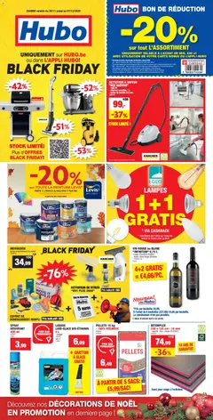 Voorbeeld van Black Friday van winkel Hubo geldig vanaf 26/11/2025