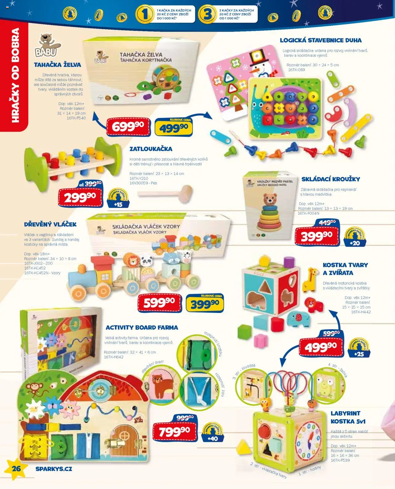  Sparkys Katalog léto 2025 (01.01.2025 - 31.07.2025) - strana 26 - Pes, Hodiny, Hračky, Stavebnice, Vkládačka