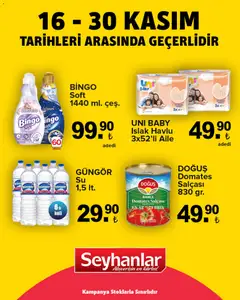 Seyhanlar Market Katalog 16.11.2025 - Broşürünün önizlemesi | Strana: 2