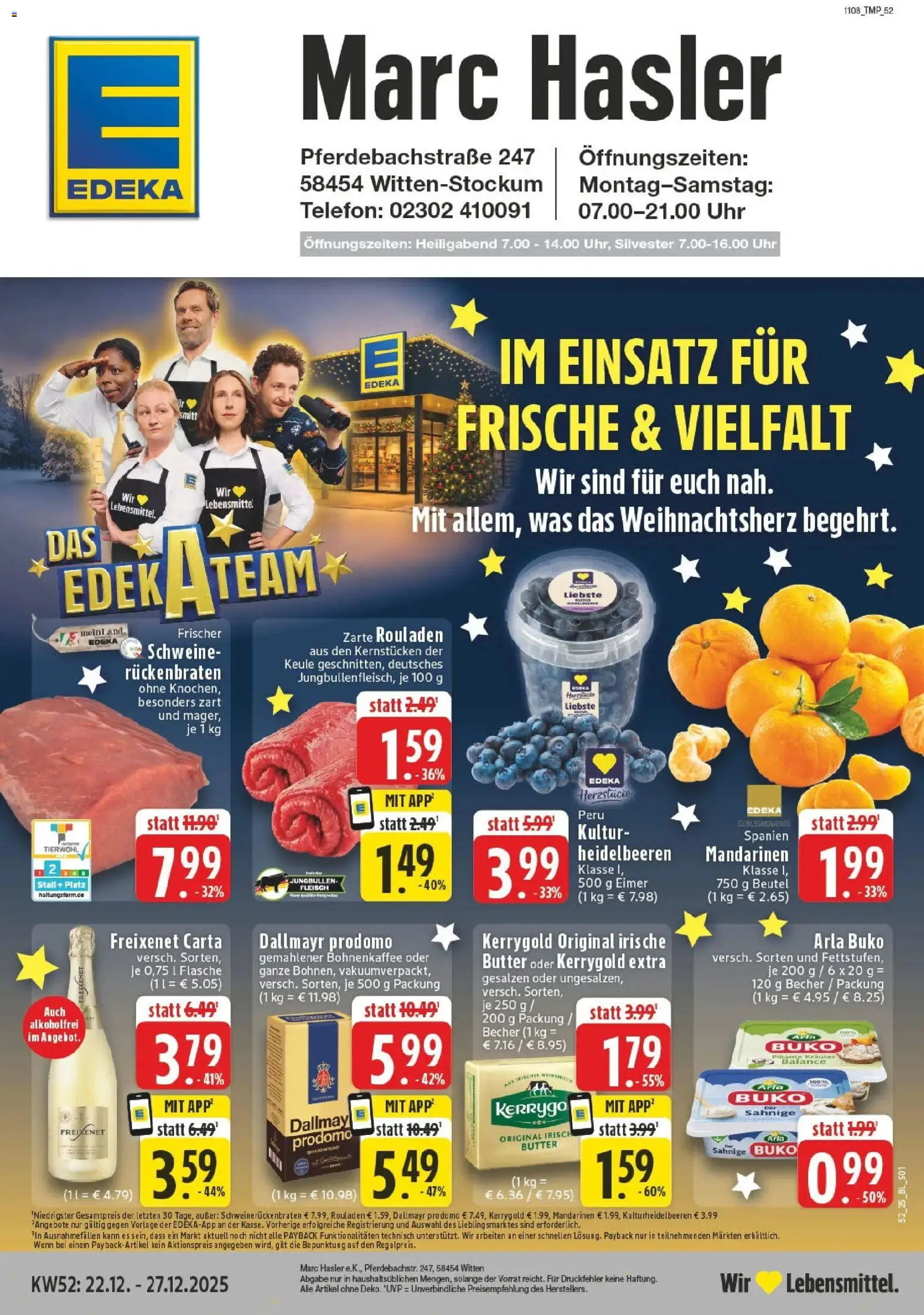 Vorschau von dem Prospekt des Geschäftes Edeka, gültig ab dem 22.12.2025
