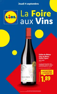 Prévisualisation de Catalogue la foire aux Vins du magasin LIDL formulaire valide 04/09/2025