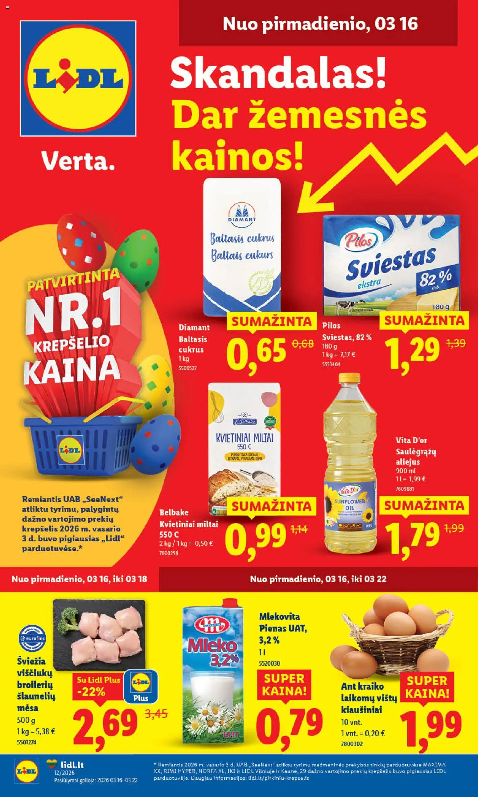 LIDL parduotuvės leidinio LIDL leidinys galiojančio nuo 2026.03.16 peržiūra